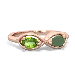 Peridot Infinity 14K Rose Gold ring R5050