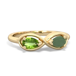 Peridot Infinity 14K Yellow Gold ring R5050