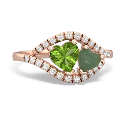 Peridot Mother And Child 14K Rose Gold ring R3010