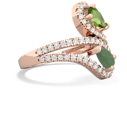 Peridot Diamond Dazzler 14K Rose Gold ring R3000