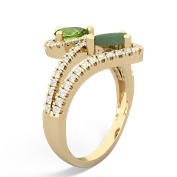 Peridot Diamond Dazzler 14K Yellow Gold ring R3000