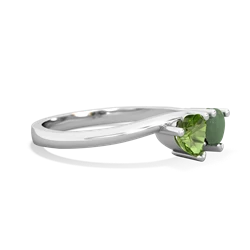 Peridot Sweethearts 14K White Gold ring R5260