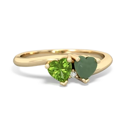 Peridot Sweethearts 14K Yellow Gold ring R5260