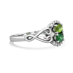 Peridot Love Nest 14K White Gold ring R5860