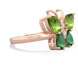 Peridot Butterfly 14K Rose Gold ring R2215