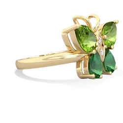 Peridot Butterfly 14K Yellow Gold ring R2215