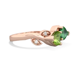 Peridot Floral Elegance 14K Rose Gold ring R5790