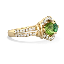 Peridot Art-Deco Keepsake 14K Yellow Gold ring R5630