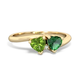 Peridot Sweethearts 14K Yellow Gold ring R5260