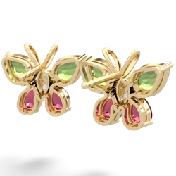 Peridot Butterfly 14K Yellow Gold earrings E2215