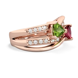 Peridot Bowtie 14K Rose Gold ring R2360