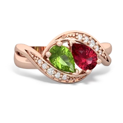 Peridot Summer Winds 14K Rose Gold ring R5342