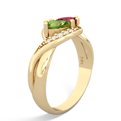 Peridot Summer Winds 14K Yellow Gold ring R5342