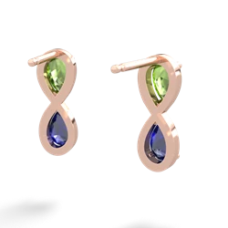 Peridot Infinity 14K Rose Gold earrings E5050