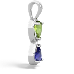 Peridot Infinity 14K White Gold pendant P5050