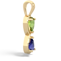 Peridot Infinity 14K Yellow Gold pendant P5050