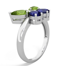 Peridot Butterfly 14K White Gold ring R2215