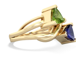 Peridot Split Band Swirl 14K Yellow Gold ring R2341