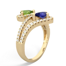 Peridot Diamond Dazzler 14K Yellow Gold ring R3000