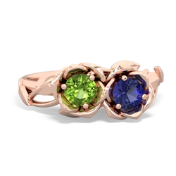 Peridot Rose Garden 14K Rose Gold ring R5510