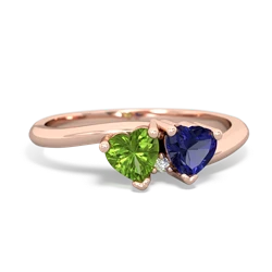 Peridot Sweethearts 14K Rose Gold ring R5260