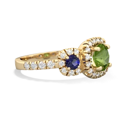 Peridot Regal Halo 14K Yellow Gold ring R5350