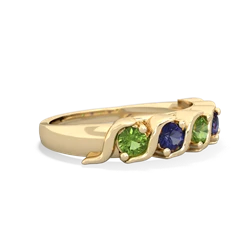 Peridot Anniversary Band 14K Yellow Gold ring R2089