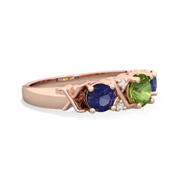 Peridot Hugs And Kisses 14K Rose Gold ring R5016