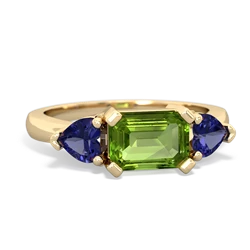 Peridot Three Stone 14K Yellow Gold ring R5235