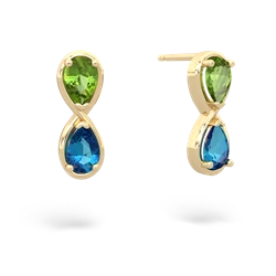 Peridot Infinity 14K Yellow Gold earrings E5050