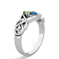 Peridot Keepsake Celtic Knot 14K White Gold ring R5300