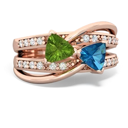 Peridot Bowtie 14K Rose Gold ring R2360