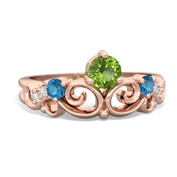 Peridot Crown Keepsake 14K Rose Gold ring R5740