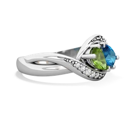 Peridot Summer Winds 14K White Gold ring R5342