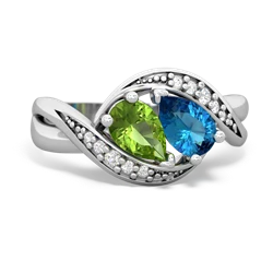 Peridot Summer Winds 14K White Gold ring R5342