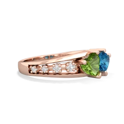 Peridot Heart To Heart 14K Rose Gold ring R3342