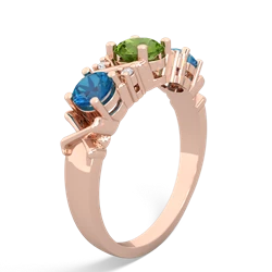 Peridot Hugs And Kisses 14K Rose Gold ring R5016