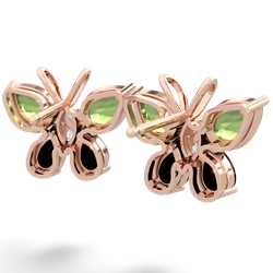 Peridot Butterfly 14K Rose Gold earrings E2215