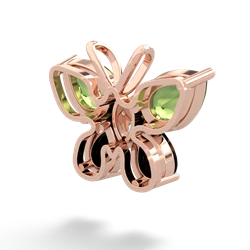 Peridot Butterfly 14K Rose Gold pendant P2215