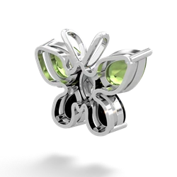 Peridot Butterfly 14K White Gold pendant P2215