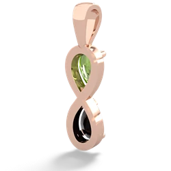 Peridot Infinity 14K Rose Gold pendant P5050