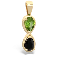 Peridot Infinity 14K Yellow Gold pendant P5050