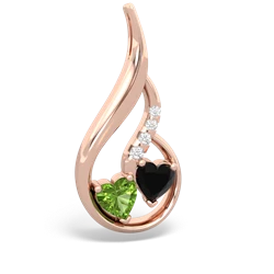 Peridot Keepsake Curves 14K Rose Gold pendant P5450