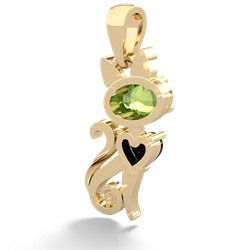 Peridot Kitten 14K Yellow Gold pendant P5780