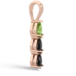 Peridot Dew Drops 14K Rose Gold pendant P2251