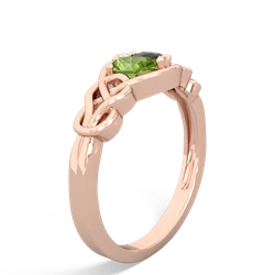 Peridot Celtic Love Knot 14K Rose Gold ring R5420