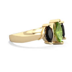 Peridot Three Peeks 14K Yellow Gold ring R2433