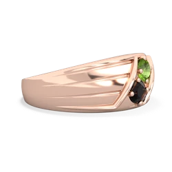 Peridot Men's Streamline 14K Rose Gold ring R0460