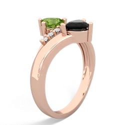 Peridot Heart To Heart 14K Rose Gold ring R2064