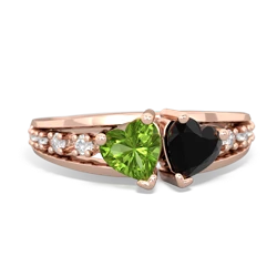 Peridot Heart To Heart 14K Rose Gold ring R3342